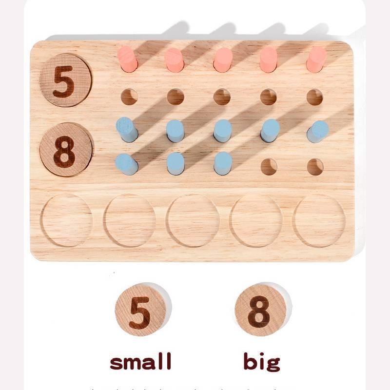 Wooden Mathematics Learning Number Matching Arithmetic Board Children Puzzle Toy