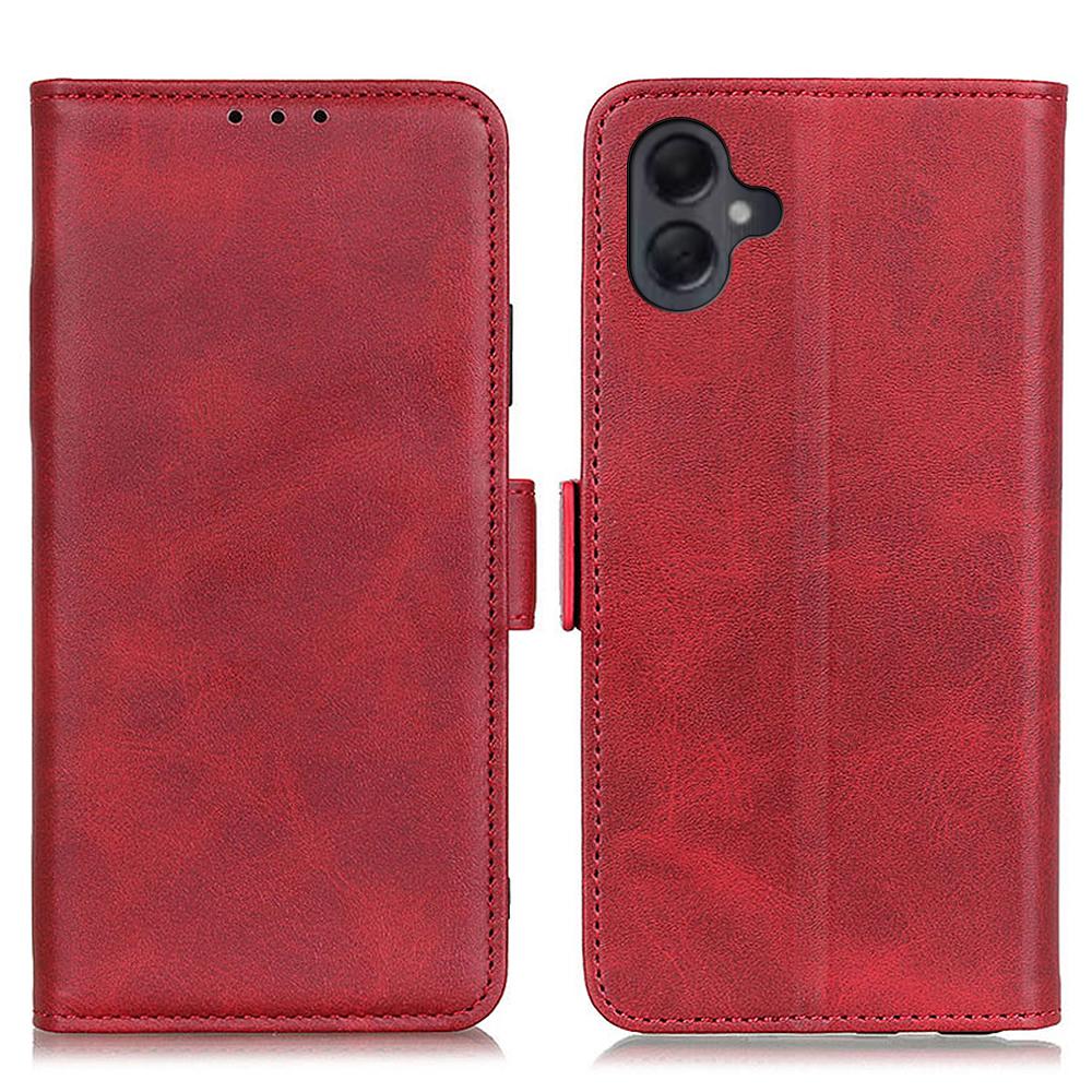 

For Samsung Galaxy A06 4G Case Stand Cowhide Texture PU Leather Phone Cover B