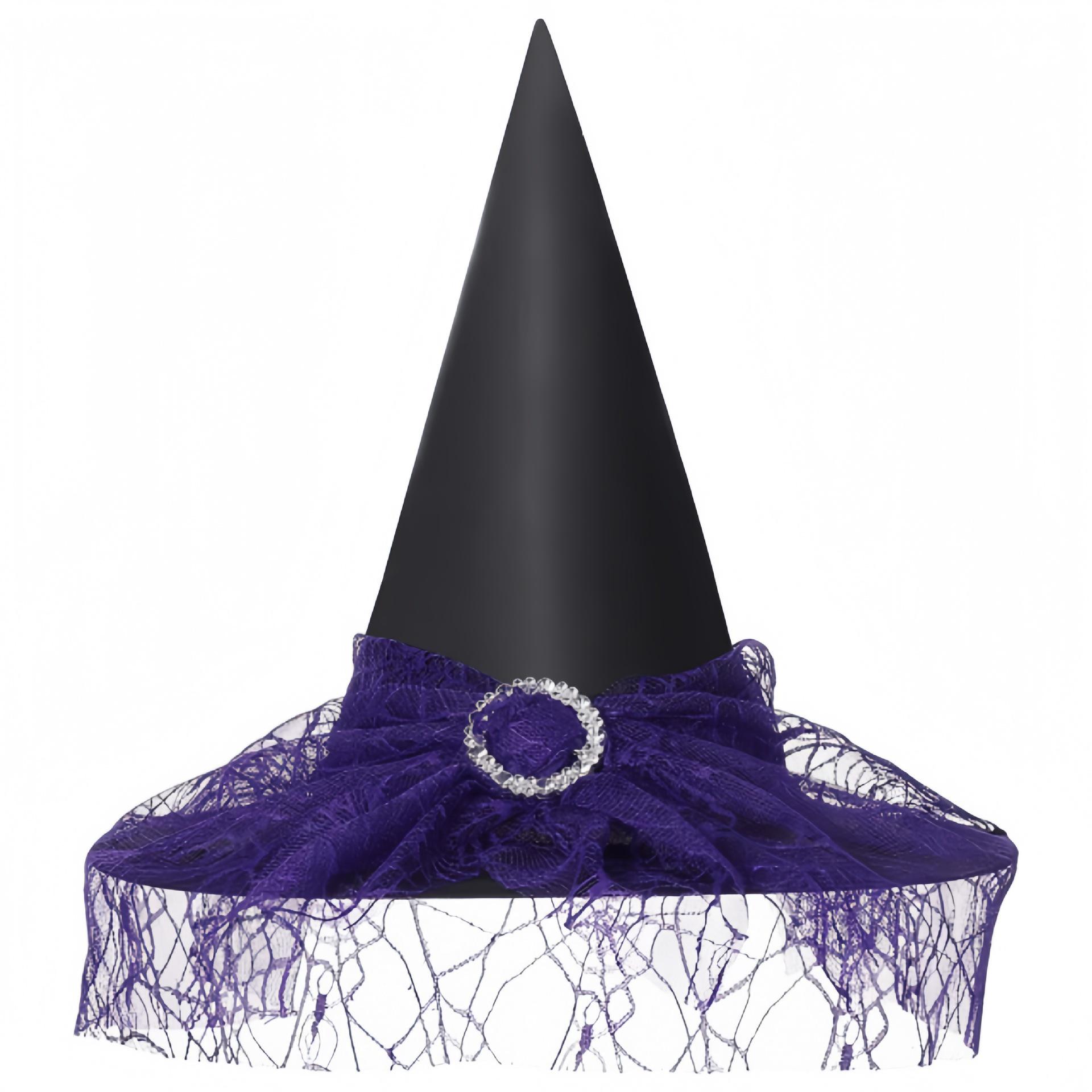

New Halloween Witch Hat Decoration for Adults & Kids - Oxford Cloth Costume Headwear. One Size