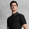 Fila Golf Series Casual Comfortable Short Sleeve Polo Shirt Men Tops Deep-Black A11M535103F-BK