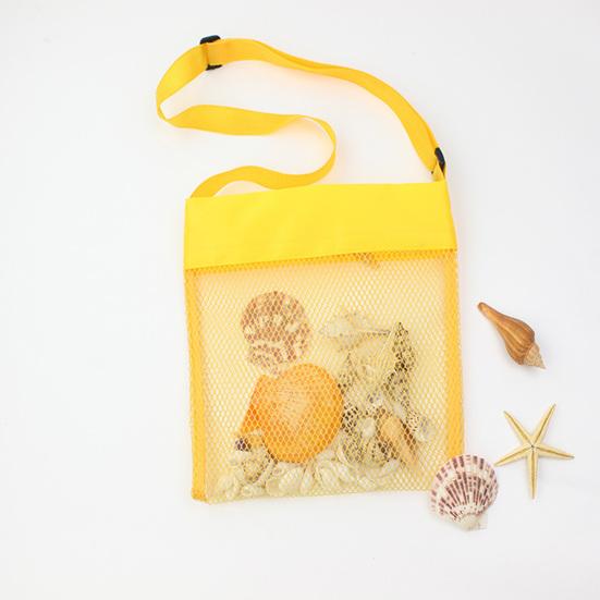 Children Sand Away Adjustable Shoulder Strap Multifunctional Foldable Mesh Beach Bag Water Toy Holder Outdoor Supplies