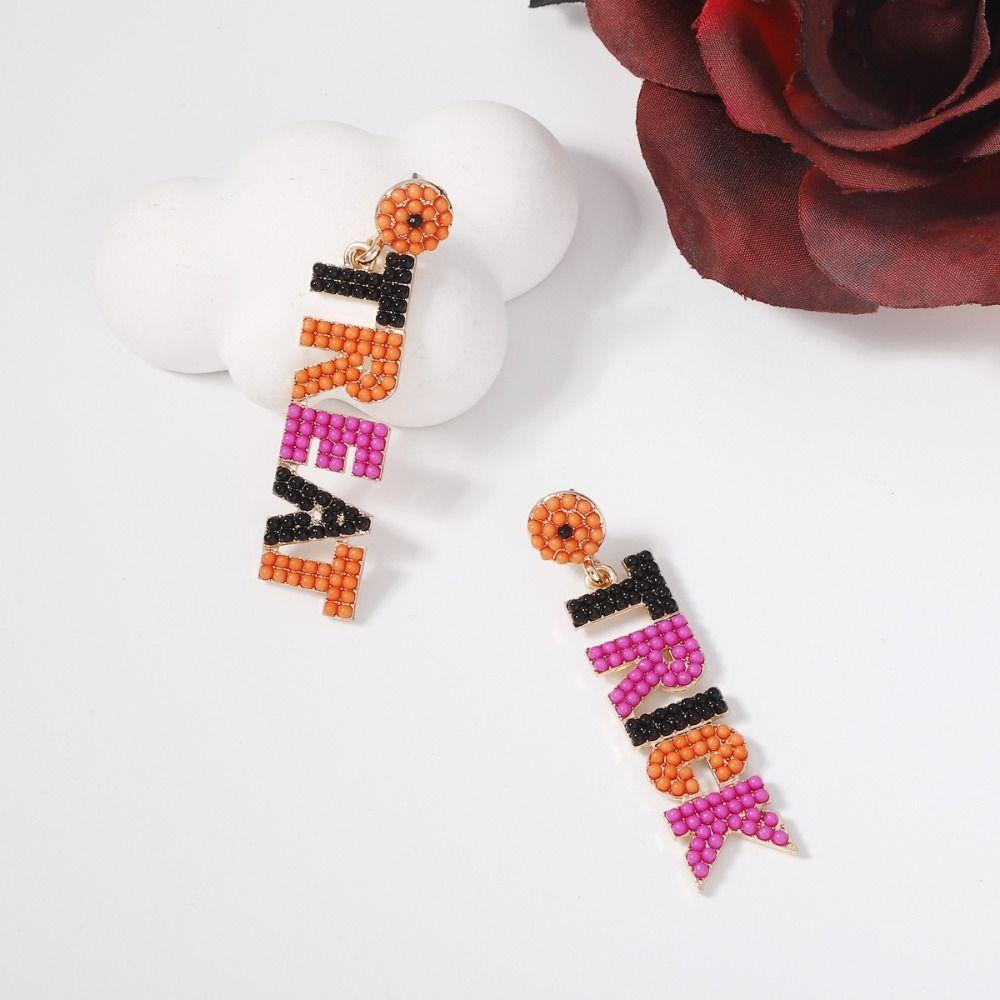 Skull Pumpkin Ear Studs Trick Spider Dangle Earrings Aesthetic Halloween Earrings  Party