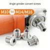 2Pcs Stainless Steel Angles Grinders Adapter Screws M10 To M14 And M16 Thread Adapter For Various Power Tool