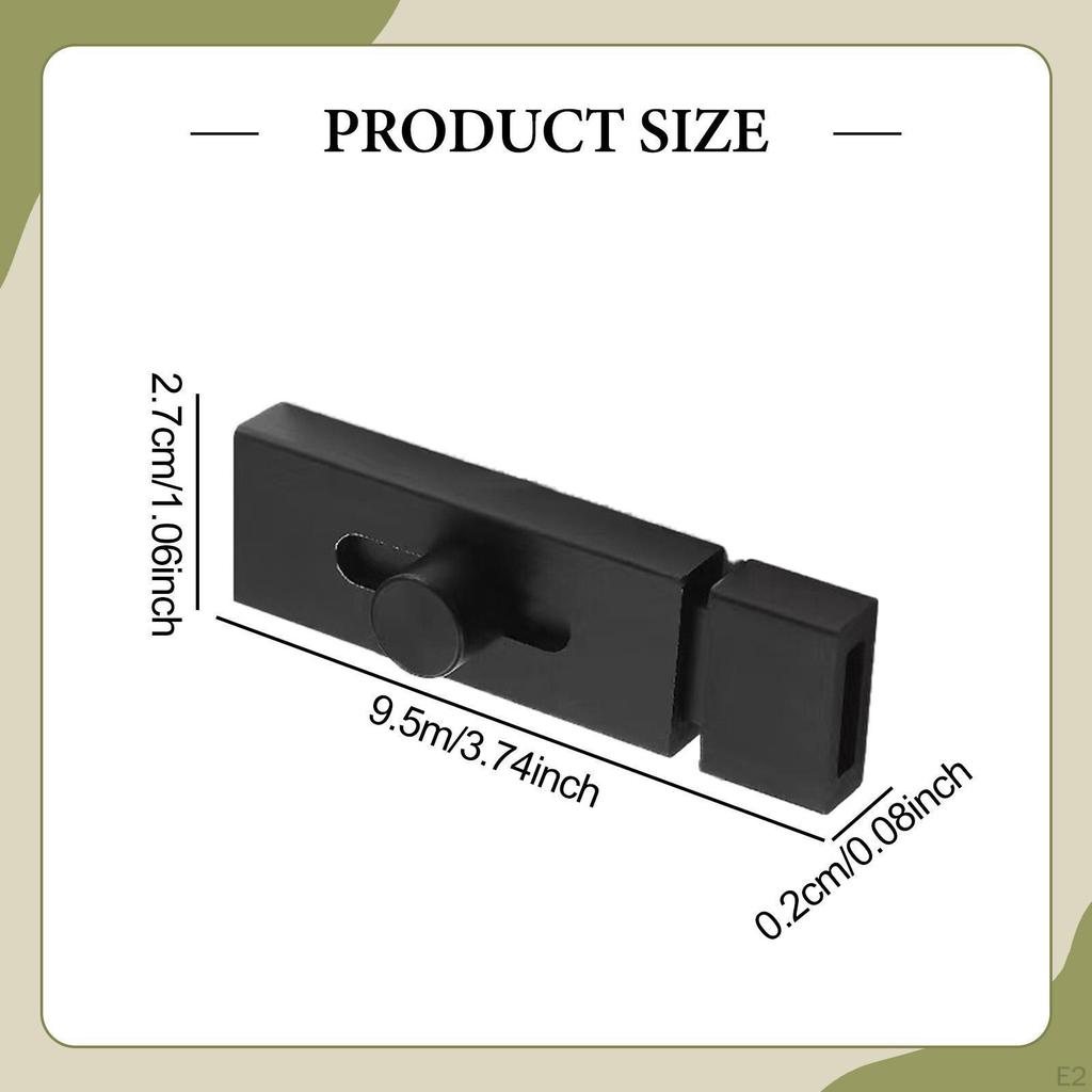 Door Gate Latch Nordic Versatile Hardware, Aluminum Alloy Slide Lock for Home Office