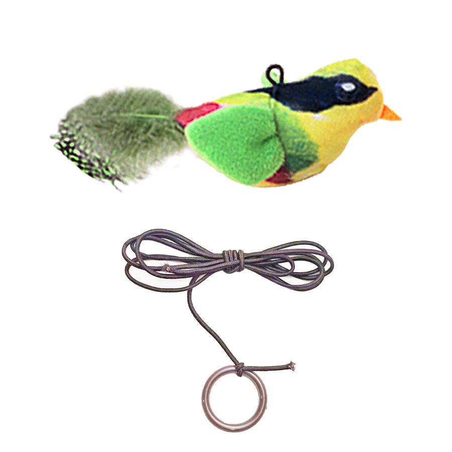 Chirping Bird Cat Teaser Toy with Catnip