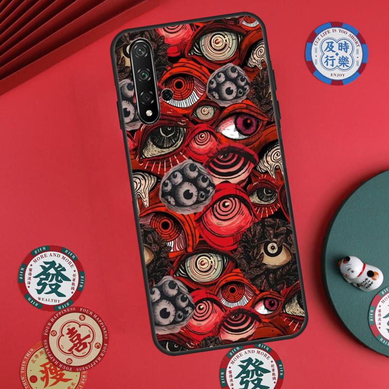 Scary Face Eyes For Huawei Nova 5T 9 10 SE 7i 8i 11i 12i Y73 Y72 Y61 Y91 Y60 Y70 Y90 P20 P30 P40 Lite Case