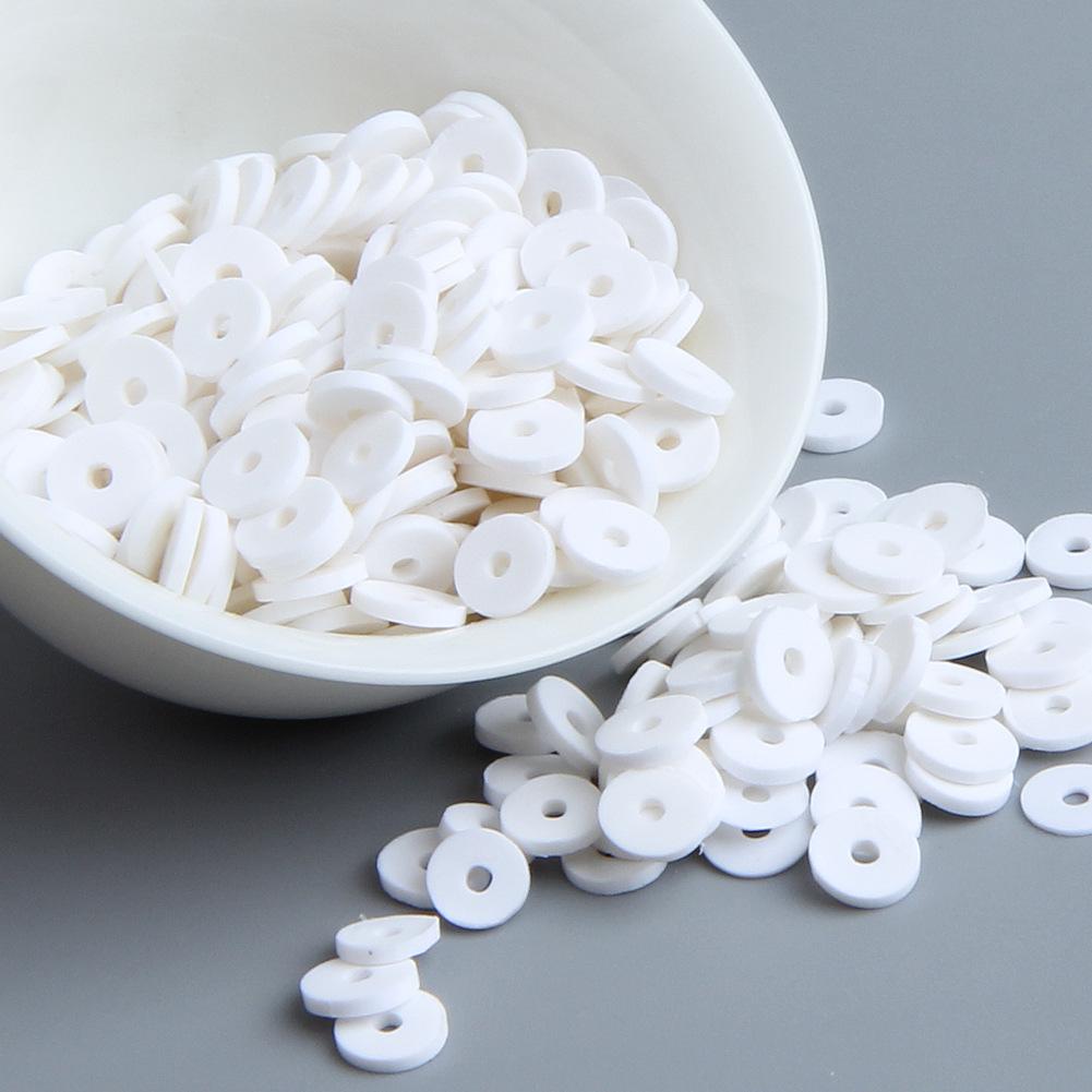 10g DIY Solid Color Polymer Clay Beads for Bracelets & Necklaces - Handmade Spacer Beads