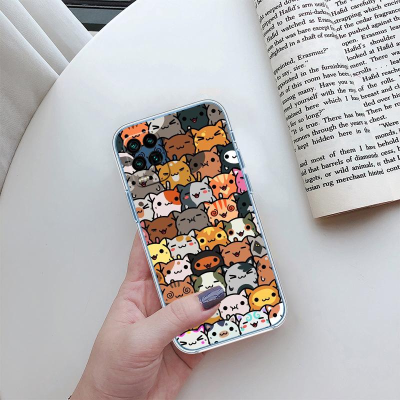 RP15 Cat Kitten Meow Phone Case for Motorola Moto G10 G20 G30 G31 G32 G34 G35 G41 G42 G50 G51 G52 G55 G60 G60S G62 G71 G72 G75