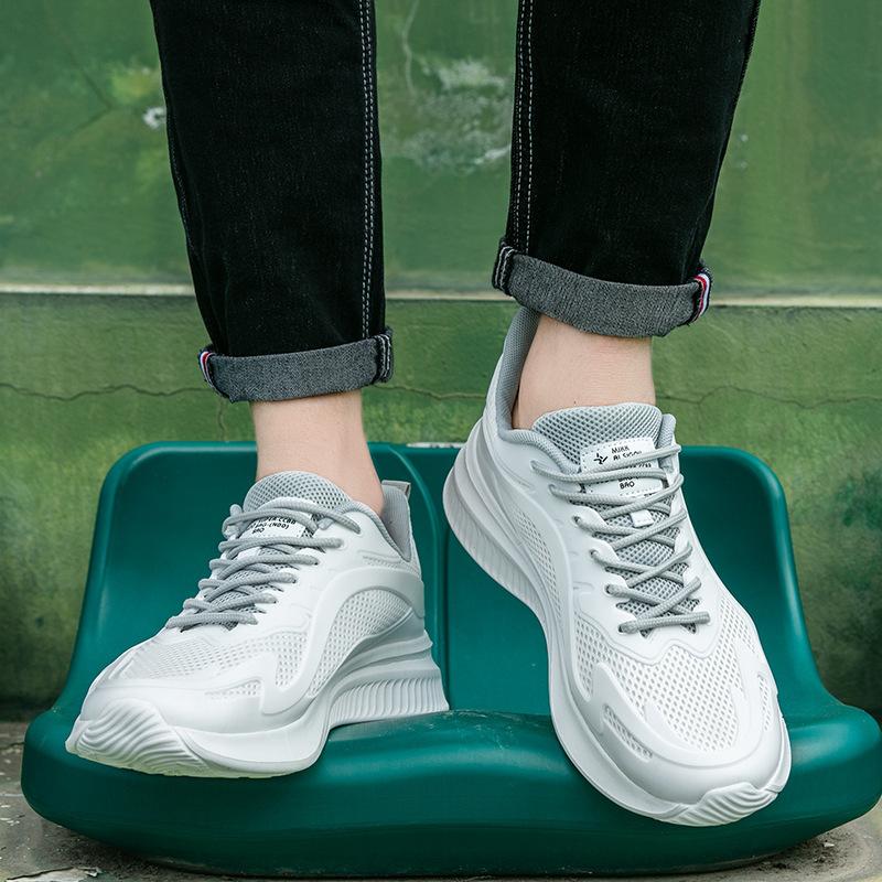 White Shoes Men's  Spring New Travel Shoes Men's Platform Casual Shoes Fashionable Men's Shoes Outdoor Sports Shoes