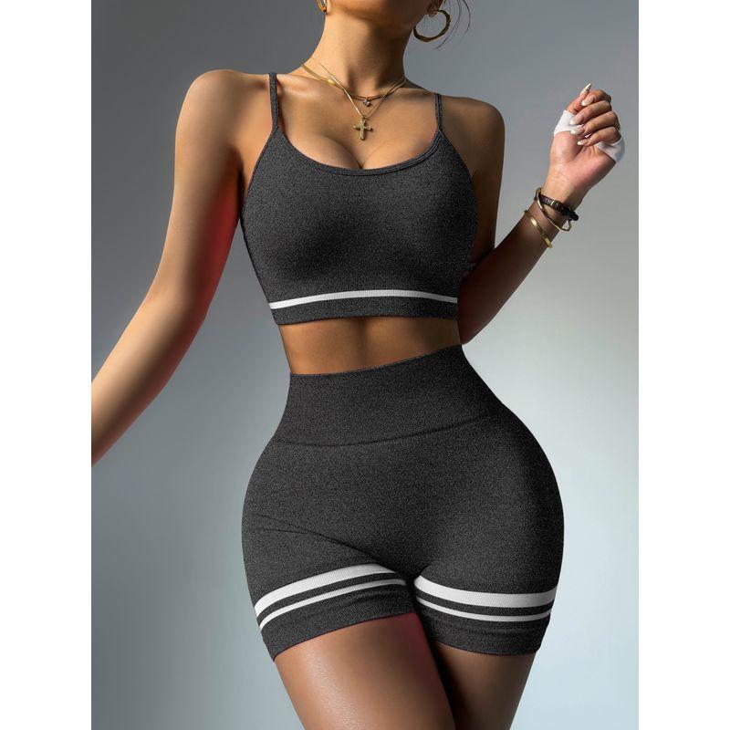 2025 New Yoga Wear Women's Fancy Pilates Training Workout Clothes Sports Running Belt Chest Pad Vest Shorts