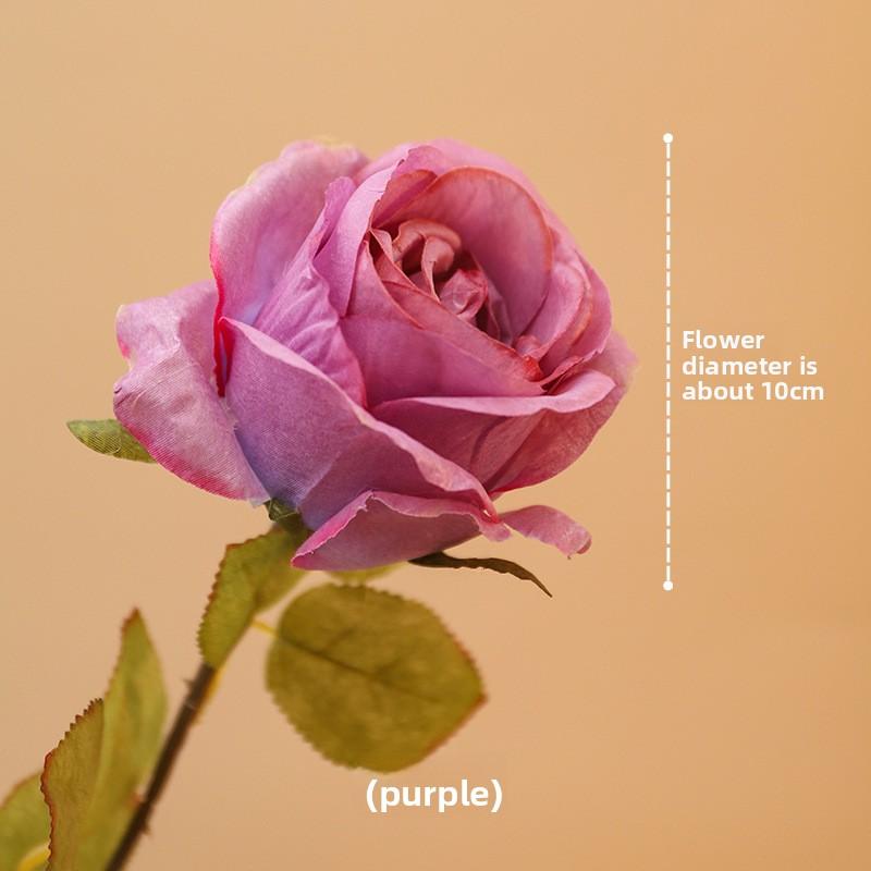 

Artificial Flowers, Retro Charred Edge Roses, Single Artificial Flowers, Home Decoration, Photo Props, Ornaments, Artificial Plastic Flowers фіолетовий