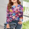 Girls Long Sleeve T Shirts Kids Fall Tops Crewneck Basic Tees Vintage Graphic Printing Top 5-14Y