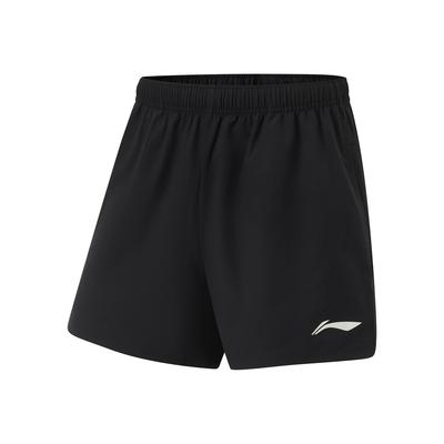 Li Ning Tischtennis Serie Schnelltrocknend Cool Gewebte Freizeithorts Unisex Shorts Schwarz AKSV519-1