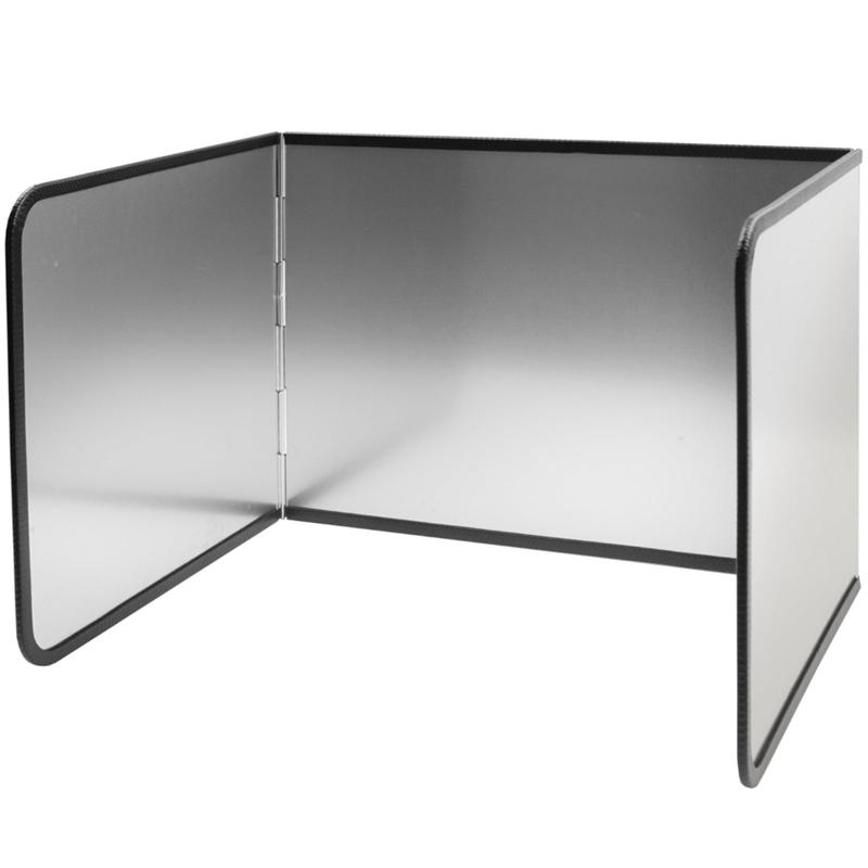 Splatter Guard For Frying Grease Splatter Screen 3 Sided Foldable Non-Stick Stainless Steel Anti Splatter Shield серебряный