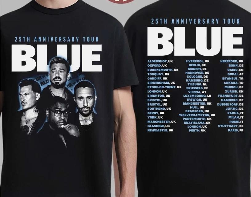 Blue Band Shirt 25th Anniversary 2026 Tour UK EU Merch Photo 2-Sided NEW XL