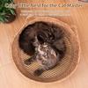 Grass Woven Cats House Soft And Durability Handwoven Cats Sleeps Basket For Indoor Use Providing Warmth