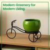 Cycle-Shaped Metal Plant Stand for Indoor & Outdoor Use, Metal Cycle Flower Vase, Decorative Iron Planter Pot Holder