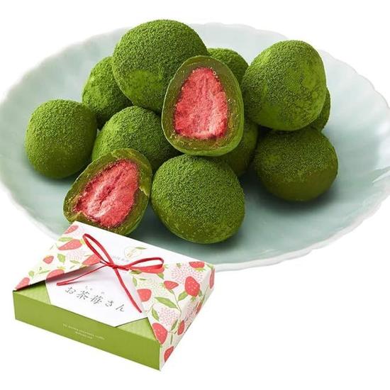 

Uji Matcha Strawberry Chocolate Truffles: Ocha Ichigo-san Matcha Sweets *4 Boxes