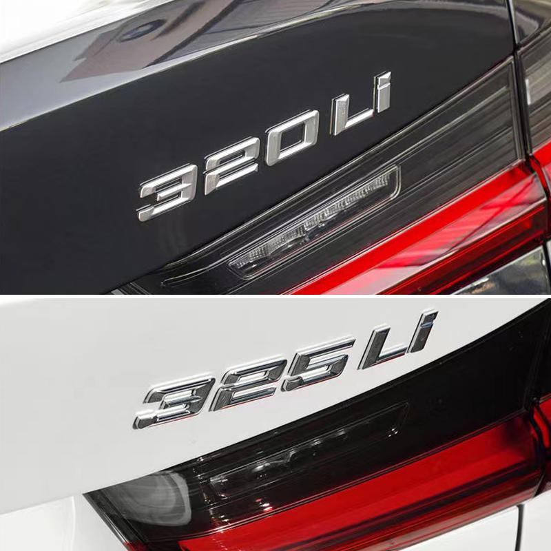 Auto 3D ABS Stamm 320Li 325Li 328Li 330Li 335Li Buchstaben Logo Abzeichen Emblem Aufkleber Aufkleber Für BMW 3 Serie E90 E91 F30 F31 F34