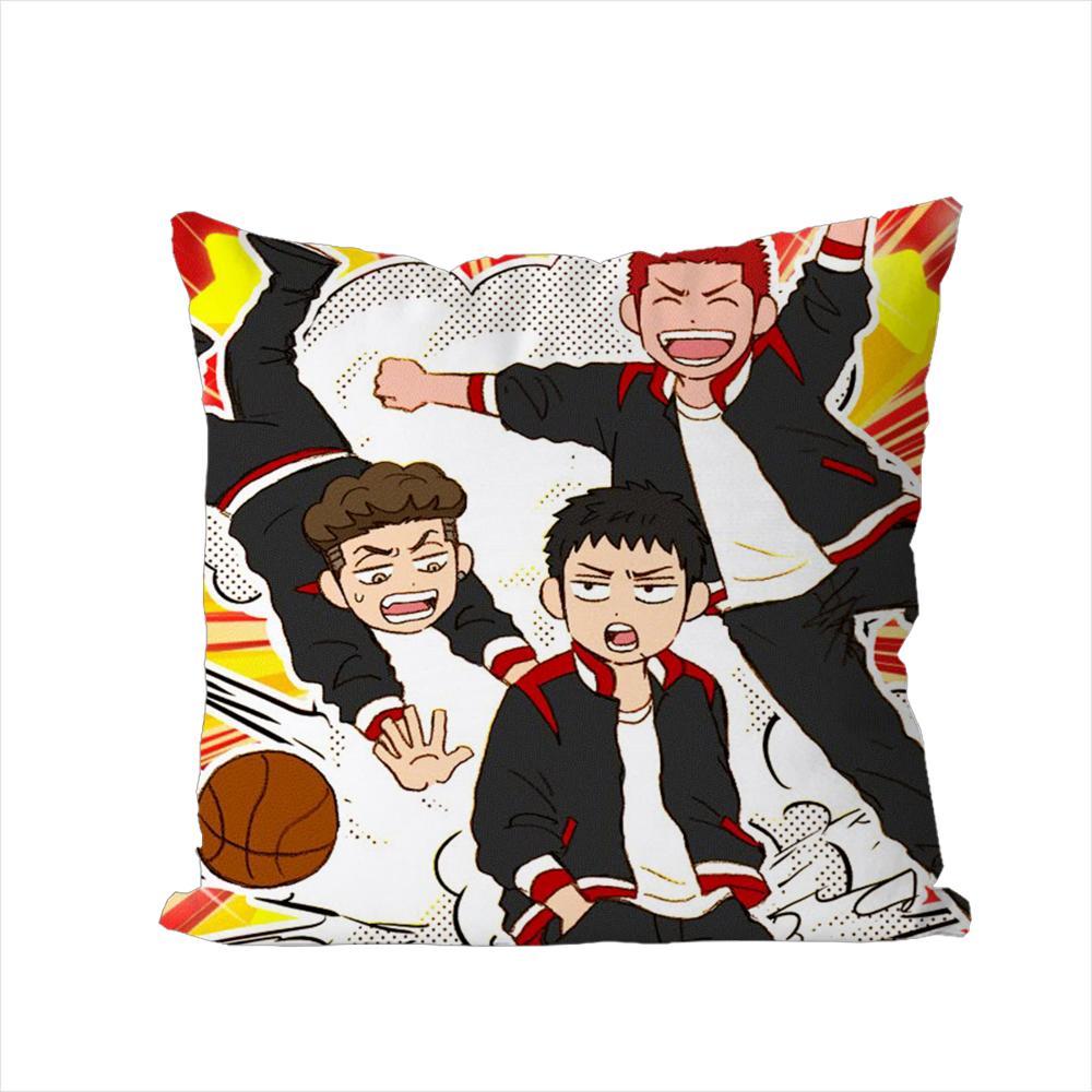 Anime SSlam Dunks Pillow Case For Car Sofa Decorative Home Doublesided Print Plush Square Throw Pillow Cushion Cover