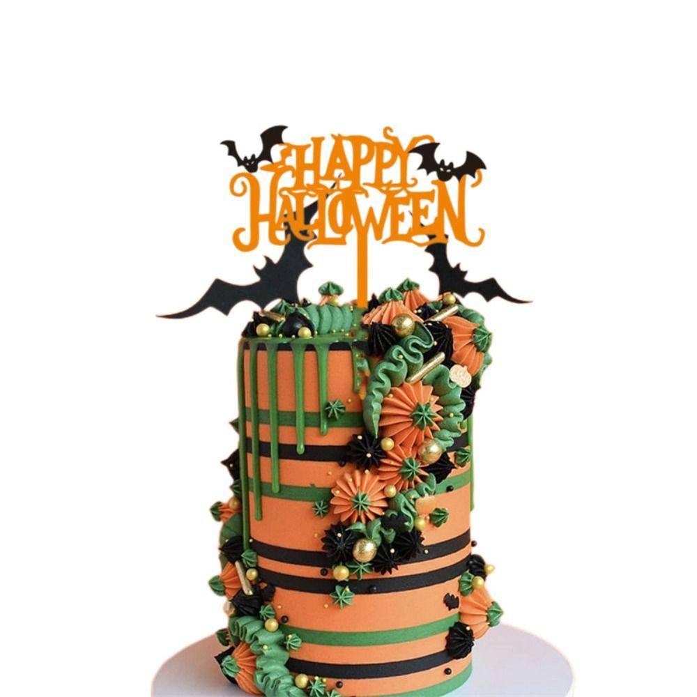10pcs Multifunction Halloween Cupcake Toppers Reusable Halloween Cake Plug-in  Decoration