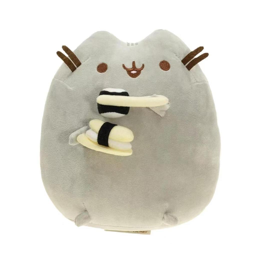 Cross-Border Gray Cat Plush Toy - Donut, Pizza, Hamburger, Sandwich, Cookie Claw Machine Doll