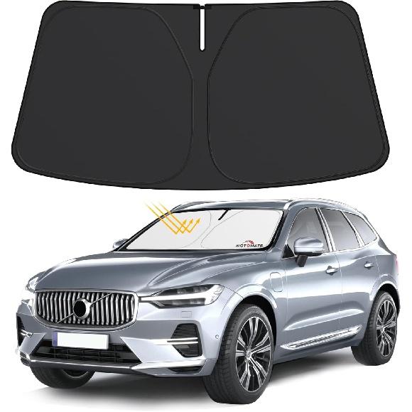

Козырек лобового стекла автомобиля - Motomate Custom Volvo XC60 SUV 2018-2023 2024, с сумкой для хранения Прочный материал Складная автомобильная солнцезащитная жалюзи Подходит для ультрафиолета