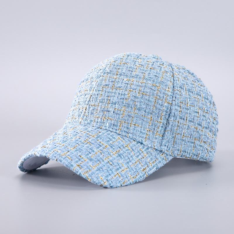 Qiandongge series baseball cap Xiaoxiangfeng black and white checkerboard British style hat spot batch
