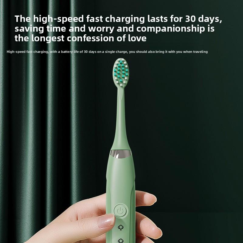 Vibration Soft-bristled Toothbrush Flusher, Rechargeable Automatic Ultrasonic Adult Household Electric Toothbrush