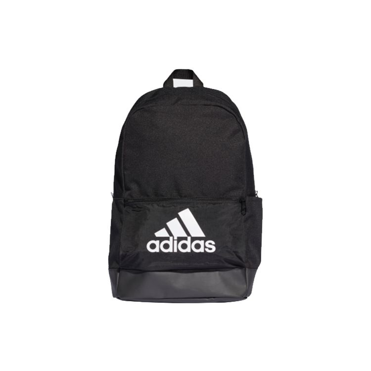 Adidas Classic Logo Print Durable Large Capacity Polyester Backpack Unisex Backpack Black DT2628 Black
