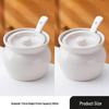 Ceramic Double Boiler Stew and Egg Custard Pot with Lid