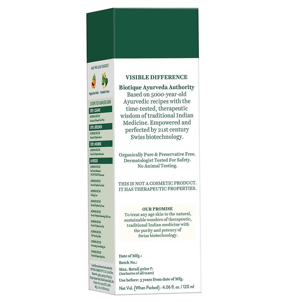 Biotique Morning Nectar Flawless Skin Moisturizer Lotion 190ml – Hydrates, Brightens, Prevents Dark Spots & Blemishes
