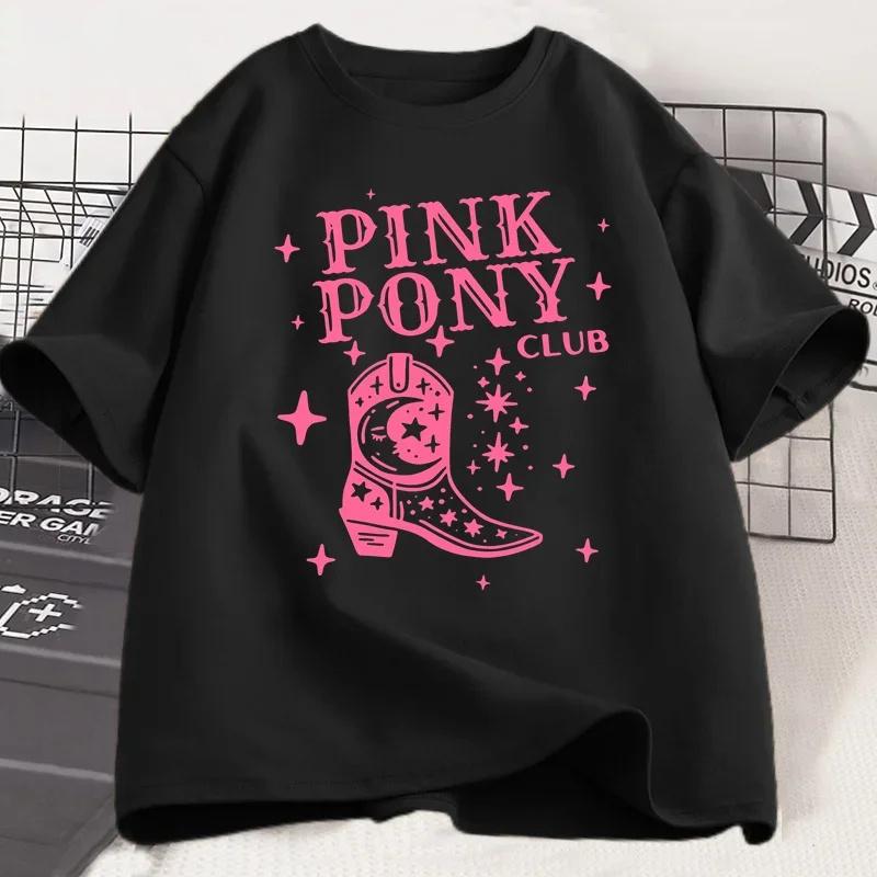 

Pink Pony Club Chappell Roan Cowgirl Boots T shirt Women Hip Hop Fashion Country Music TShirt Lady Girl cotton tshirts unisex S