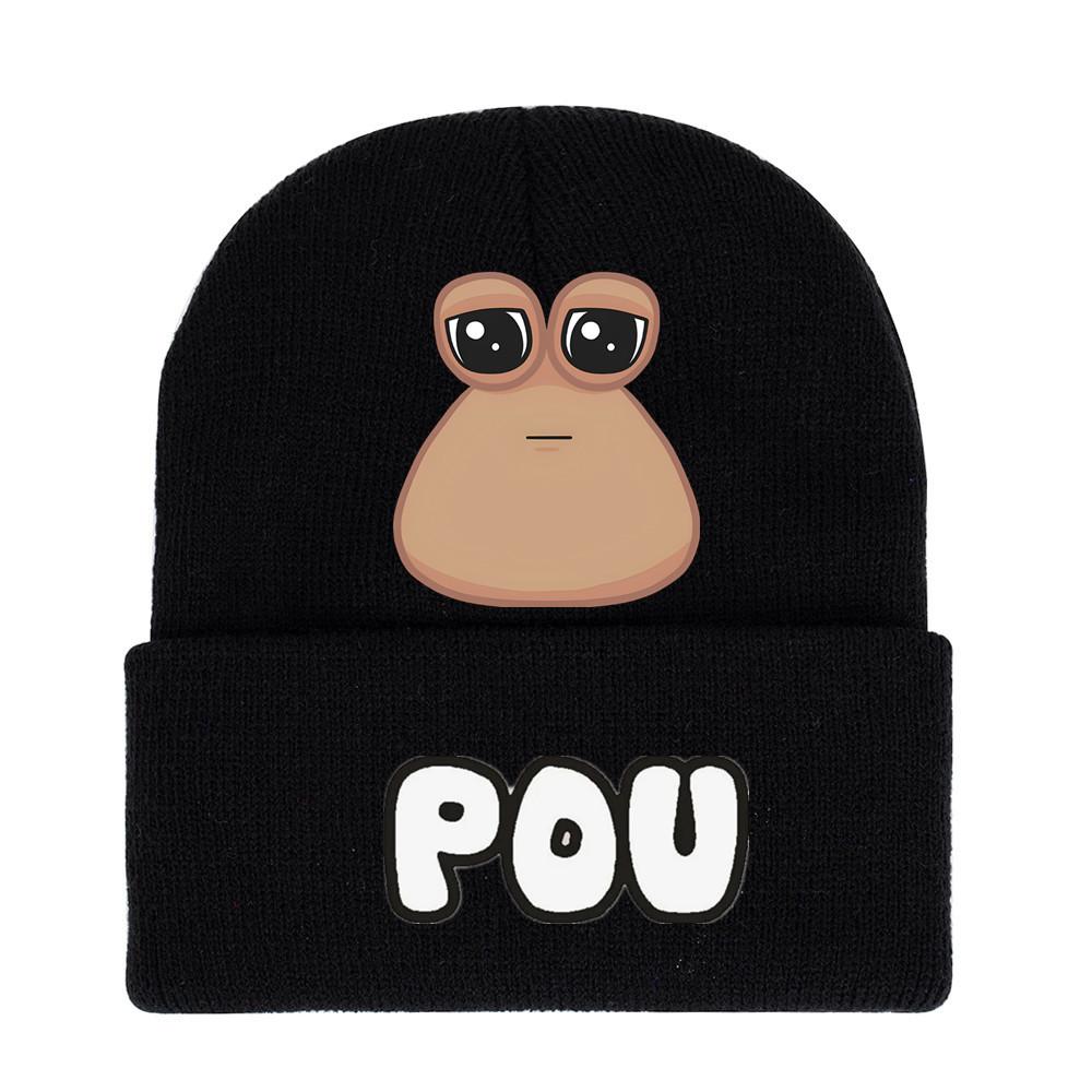 Pou My Pet Alien Knit Beanie Acrylic Thermal Winter Hat For Adults Unisex Cold Weather Gear