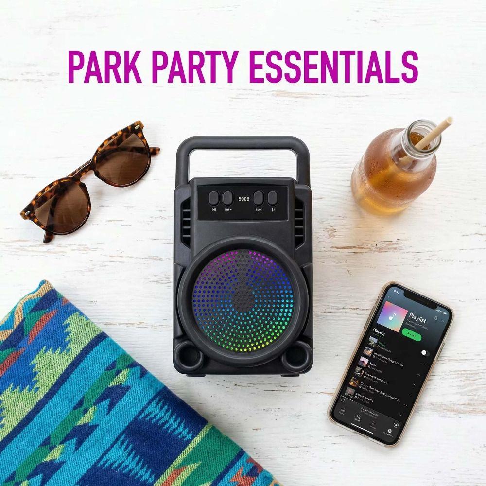 360° Light Karaoke Speaker TWS Function Party Speaker Portable Bluetooth Speaker Camping Use