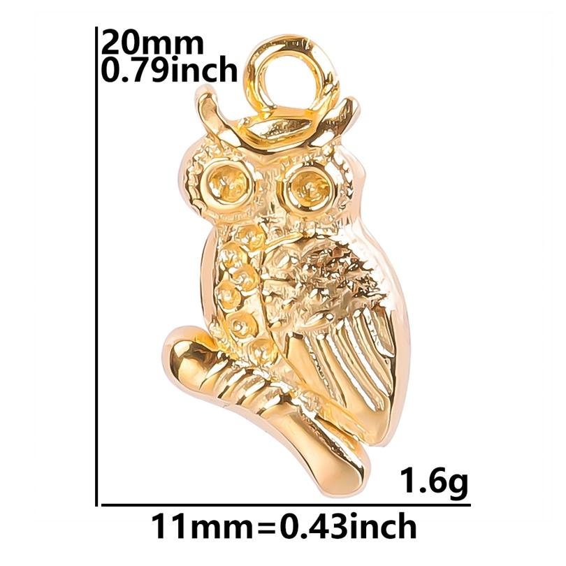 Punk Animal Charm Butterfly Spider Insect Pendant Stainless Steel Charms For Jewelry Making Supplies Real Gold Plated Breloques