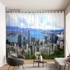3d Stereo City Night View Curtain City Scenery Live Background Curtain Bar Restaurant Restaurant Floor-to-ceiling Window Cortina