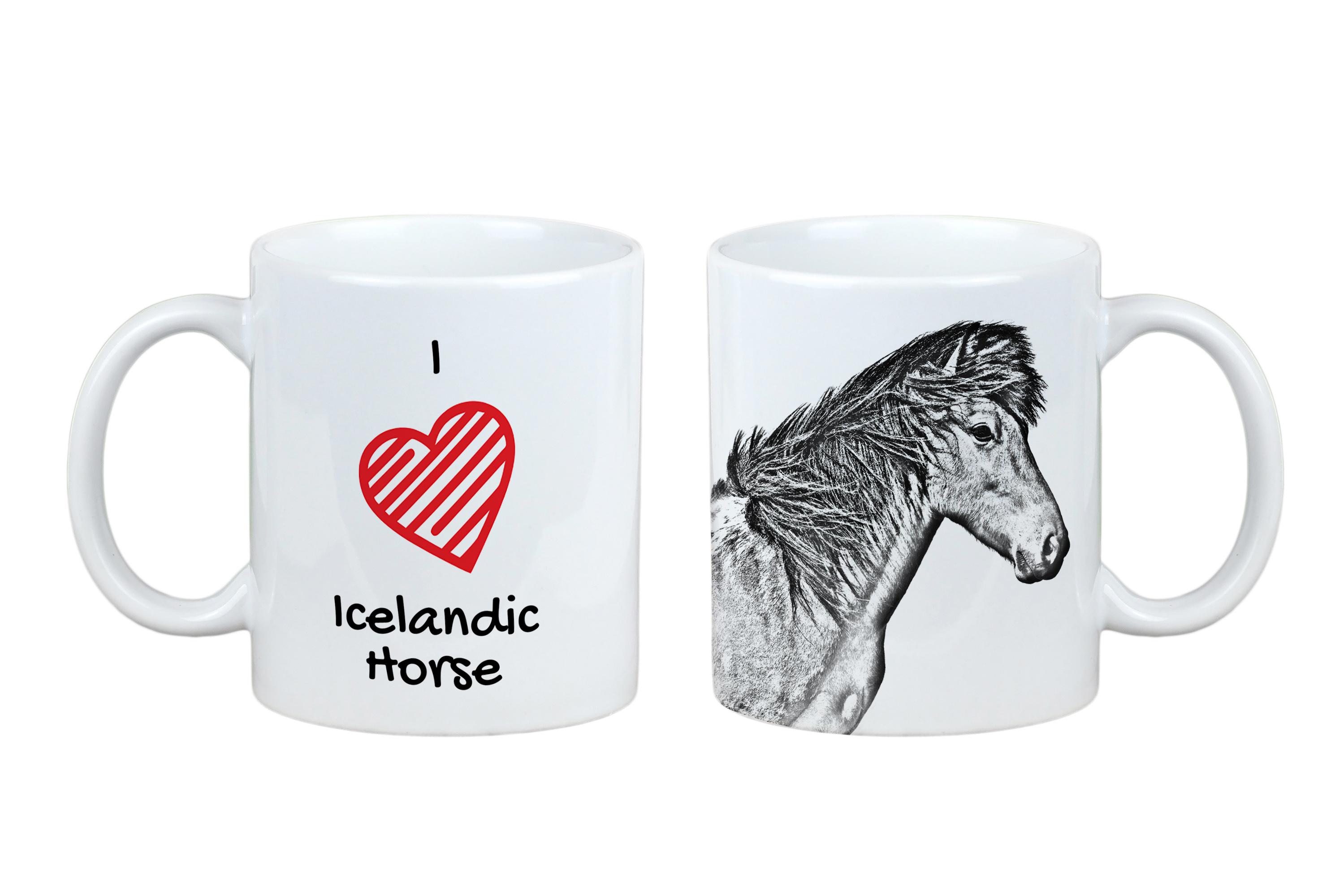 

Icelandic Horse - cup with a horse, cute cup with graphics, a gift with your photo from the Art-Dog brand білий