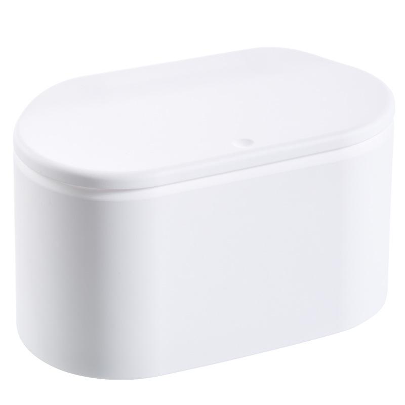 Nordic Eco-Friendly Push-Top Desktop Trash Can with Lid for Living Room