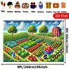 2D Garden Orchard Backdrop, Kids Party Vegetable Theme Photo Background
