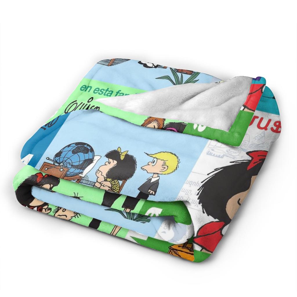 Mafalda Flanelldecke Anime Fantastische Wohndecke für Zuhause Hotel Sofa 200x150cm Bettüberwürfe