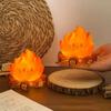 Flame Simulation Flame Night Light Battery Operated Night Lamps  Home Tabletop Ornament