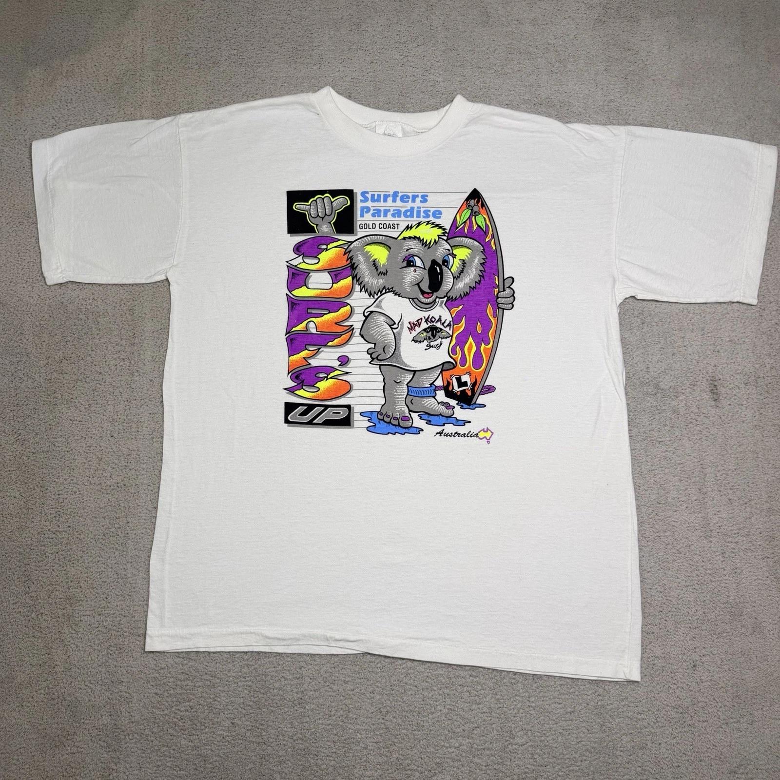 Surfers Paradise Tourist Vintage T Shirt Adult XL Australian Made Single Stitch S