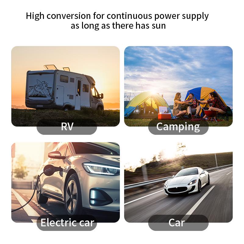 12W Solar Panel 5V/12V/18V USB Charger for Outdoor Hiking & Camping - Portable Phone Power Bank