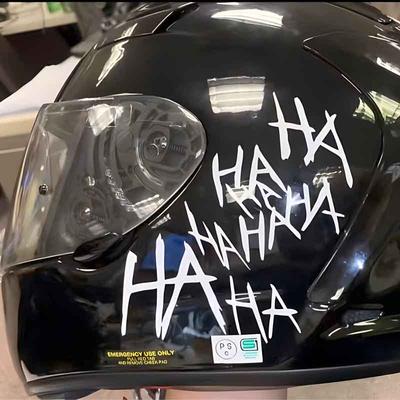 HAHAHA Joker Laughing Motorcycle Helmet Stickers Waterproof Motorbike Fuel Tank Durable Decoration Car Window Funny Vinyl Decals
