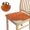 Soft Velvet Chair Cover Solid Thickened Warm Seat Cushion Protector For Dining Room Living Room Kitchen Chairs