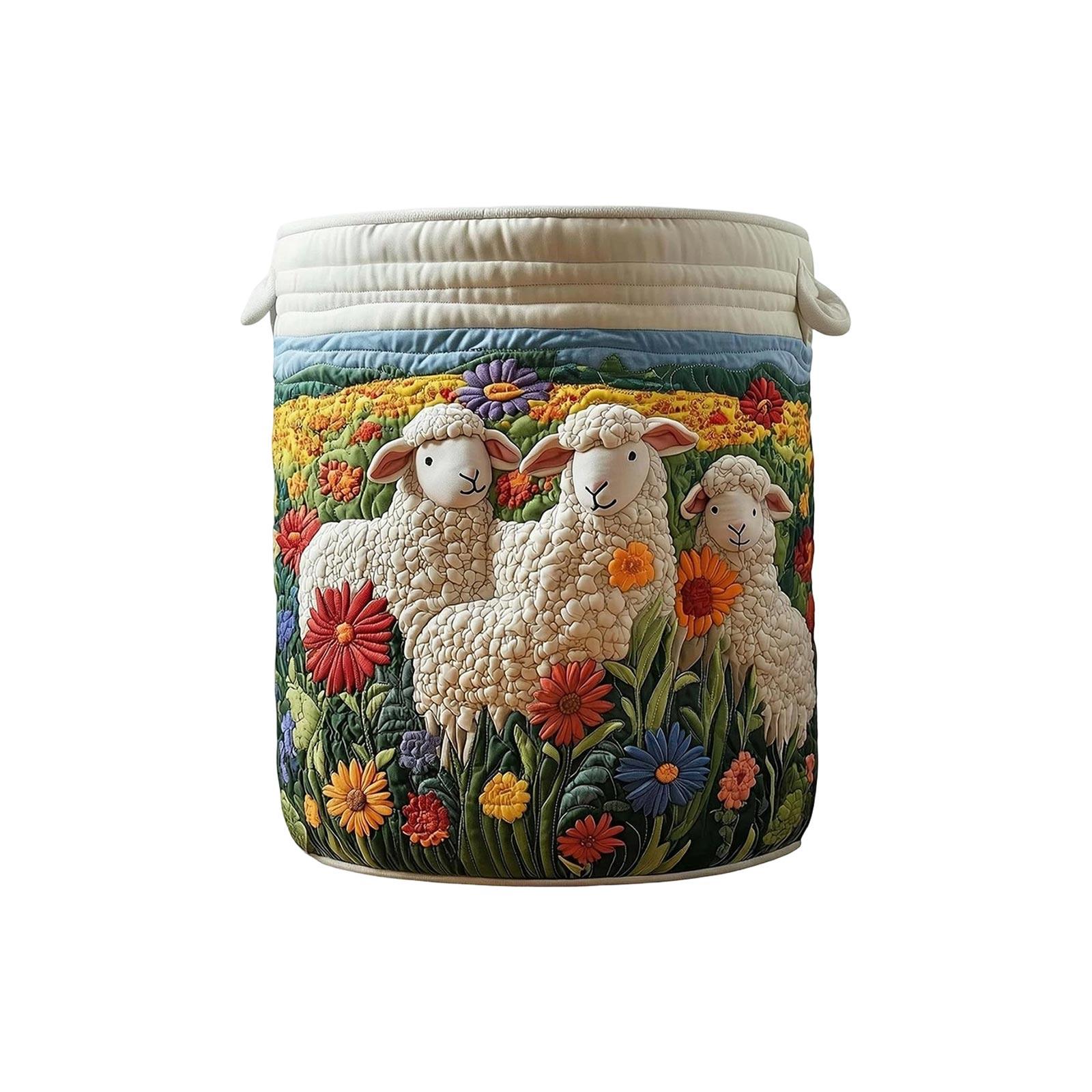 

Стьобаний кошик для зберігання білизни, також підходить для зберігання брудного одягу. One Size