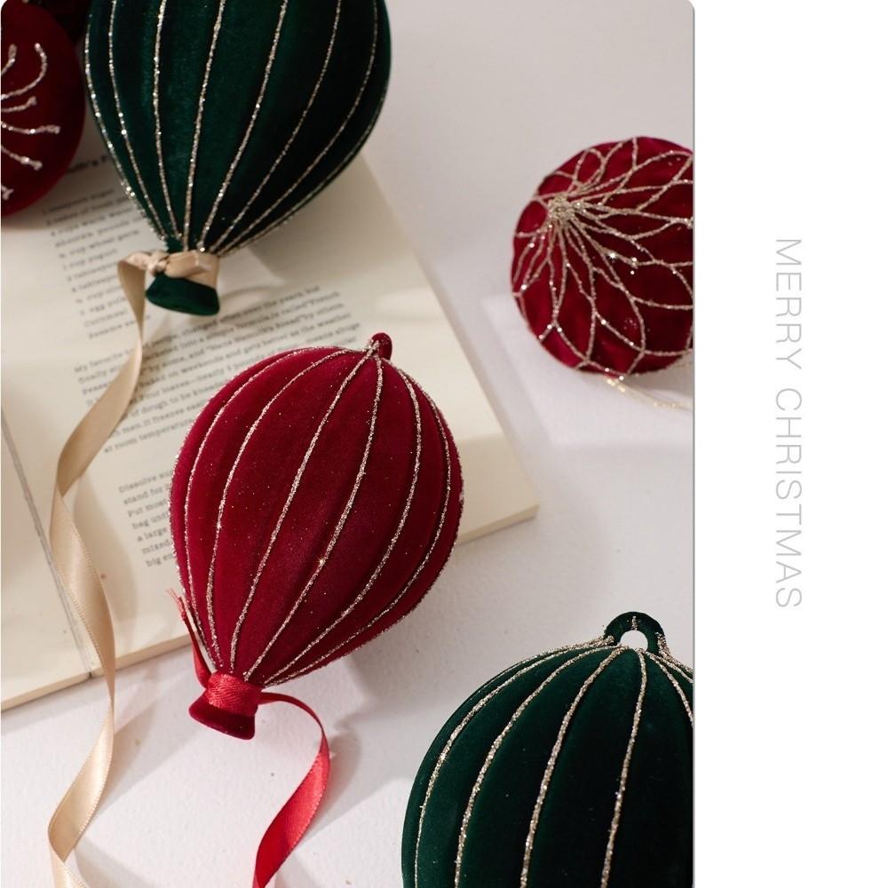 DIY Christmas Tree Ornament PVC Christmas Flocked Ball Set  Christmas Tree Decor