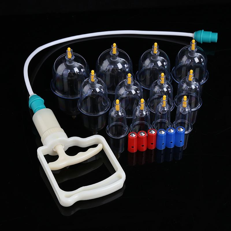 12or24 Pieces Suction Cups Massage Vacuum Cupping Body Massager Plastic Vacuum Suction Therapy Cupping Set Cans for Massage