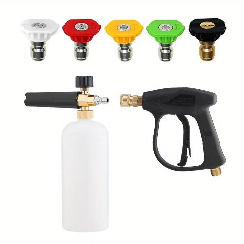 1 Set High Pressure Car Wash Device Aluminum Core Fan Shaped Quick Connector Nozzles Five Color for Car Wash Accessories